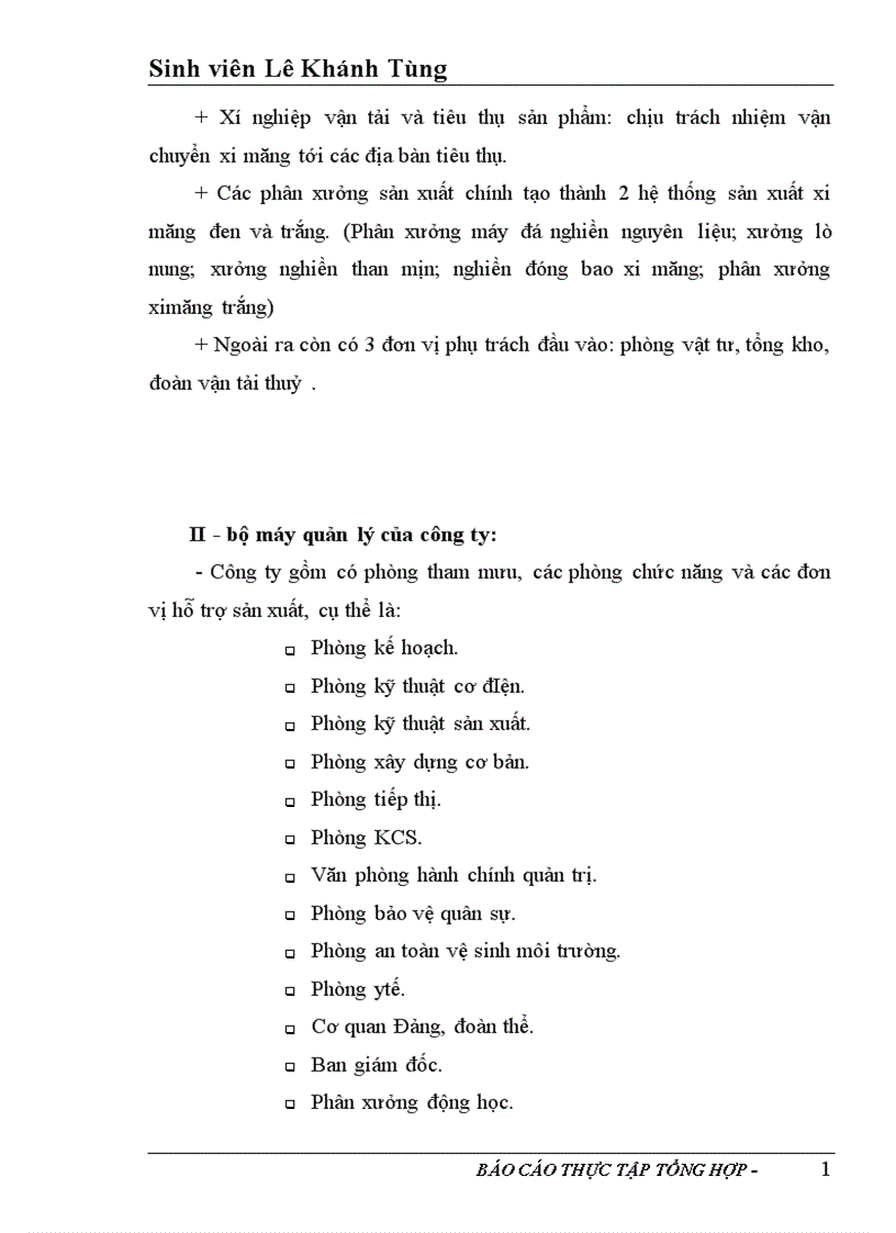 image for page báo cáo thực tập tổng hợp Tổng Công ty xi măng Việt Na