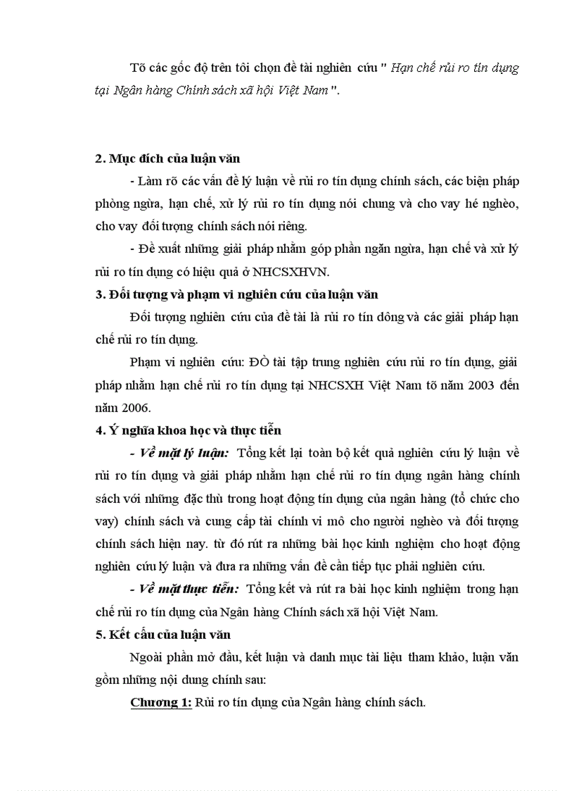 image for page Hạn chế rủi ro tín dụng tại Ngân hàng Chính sách xã hội Việt Nam 1