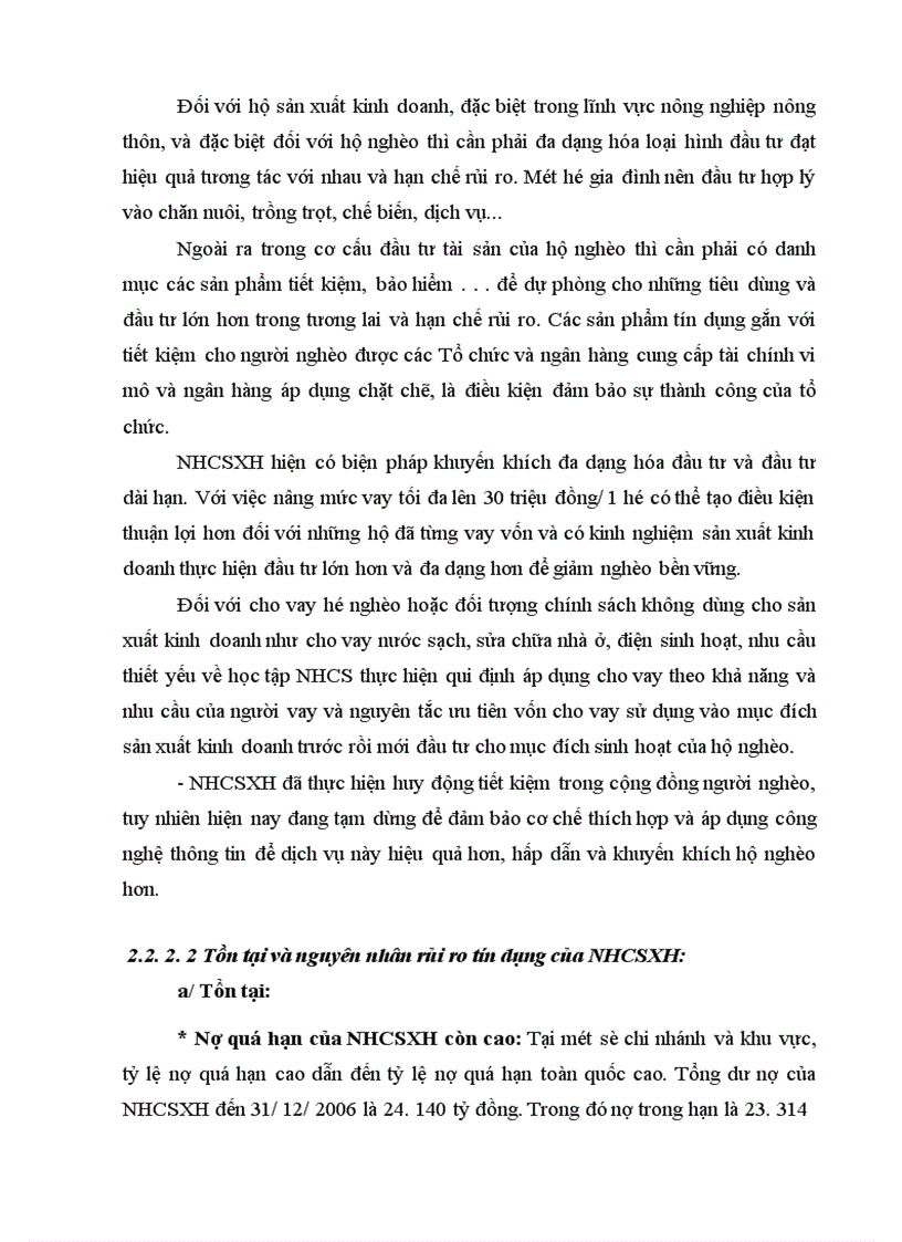 image for page Hạn chế rủi ro tín dụng tại Ngân hàng Chính sách xã hội Việt Nam 1