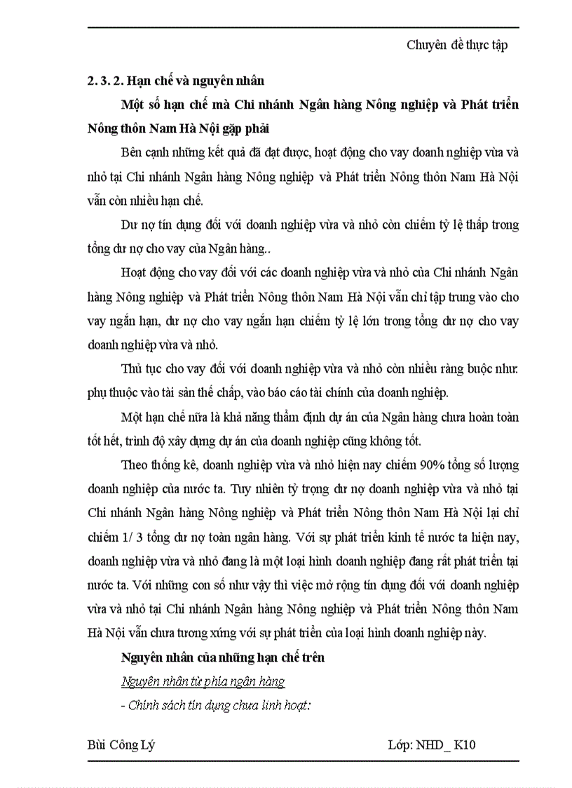 image for page Giải pháp mở rộng tín dụng đối với doanh nghiệp vừa và nhỏ tại Chi nhánh Ngân hàng Nông nghiệp và Phát triển Nông thôn Nam Hà Nội 1