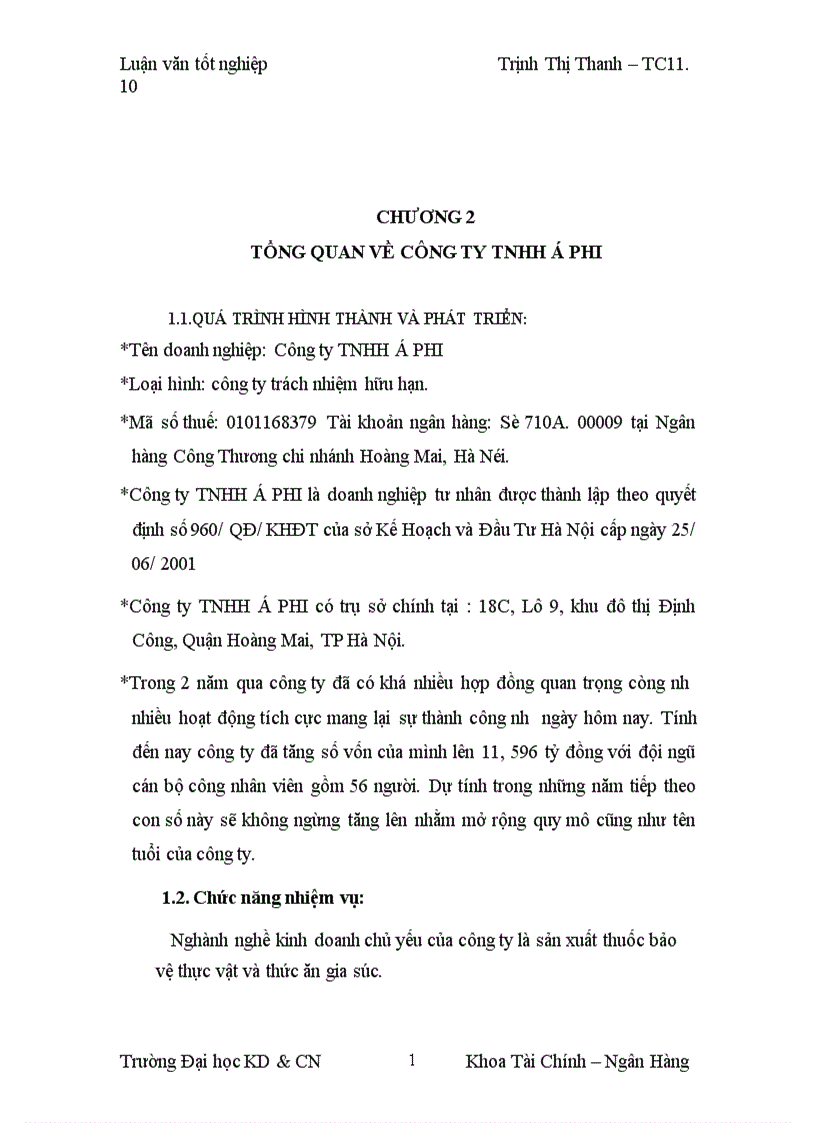 image for page Lợi nhuận và một số biện pháp làm tăng lợi nhuận tại Công ty TNHH á phi 1