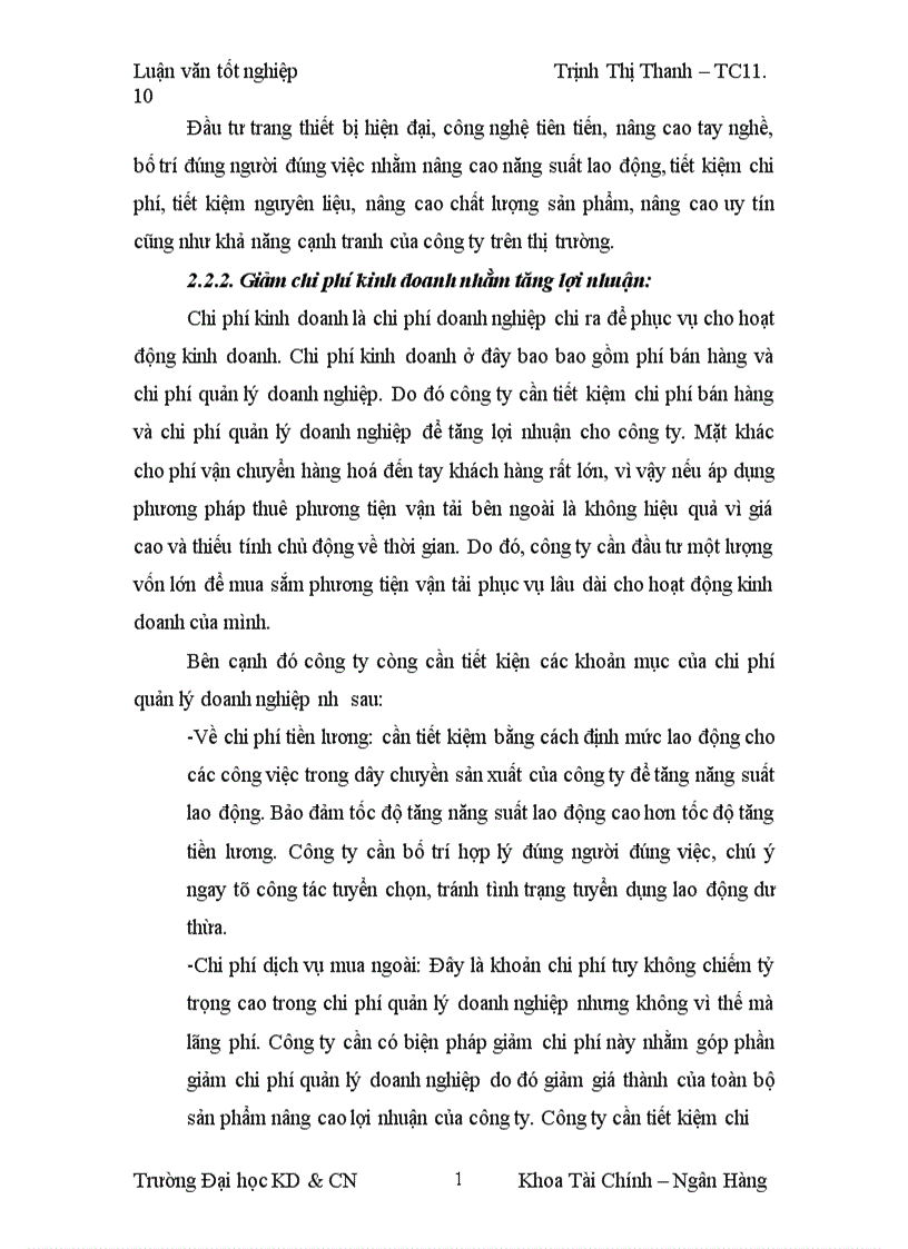 image for page Lợi nhuận và một số biện pháp làm tăng lợi nhuận tại Công ty TNHH á phi 1