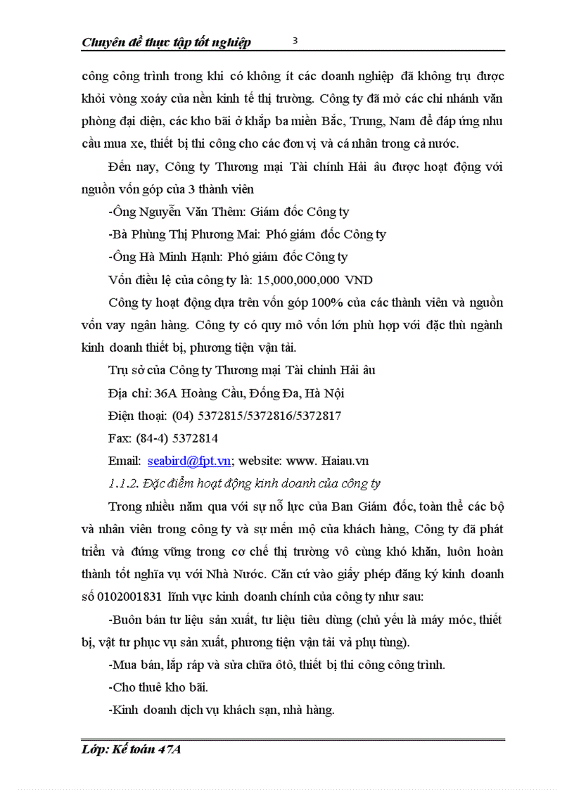 image for page Hoàn thiện kế toán bán hàng và xác định kết quả bán hàng tại Công ty Thương Mại Tài Chính Hải Âu 1