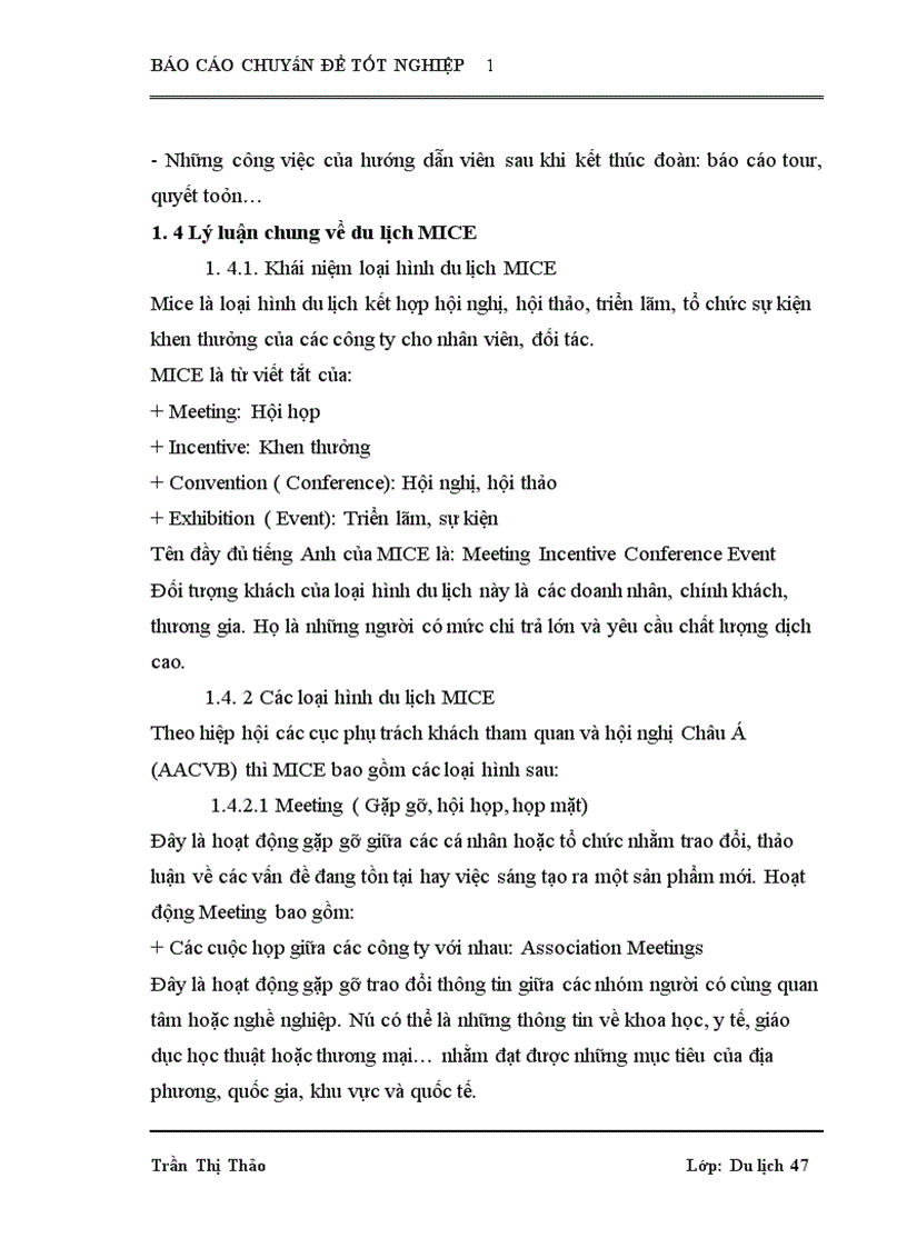 image for page Xây dựng và tổ chức thực hiện một vài chương trình du lịch đặc trưng dành cho đối tượng khách du lịch MICE tại công ty TNHH Du lịch và dịch vụ Hà Long GVHD