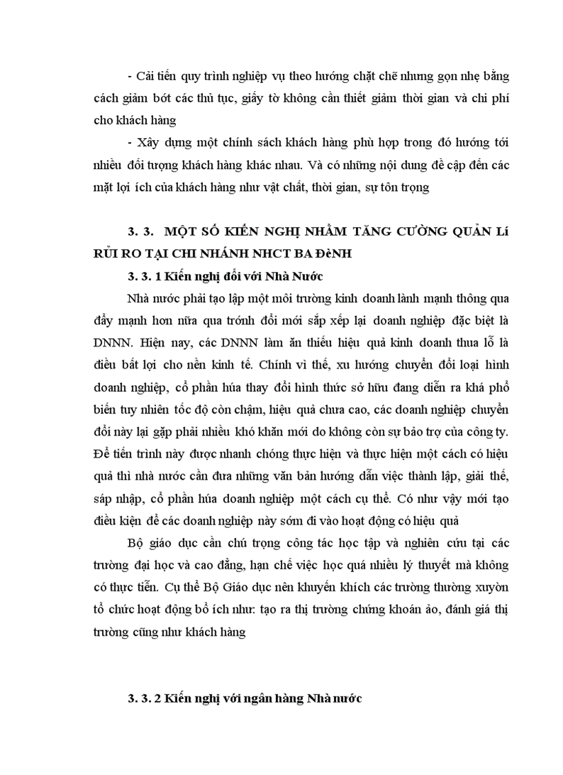 image for page Giải pháp phòng ngừa và hạn chế rủi ro tín dụng tại Chi nhánh NHCT Ba Đình