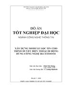 Xây dựng module lọc tin cho trình duyệt ĐTDD dùng công nghệ Bluetooth