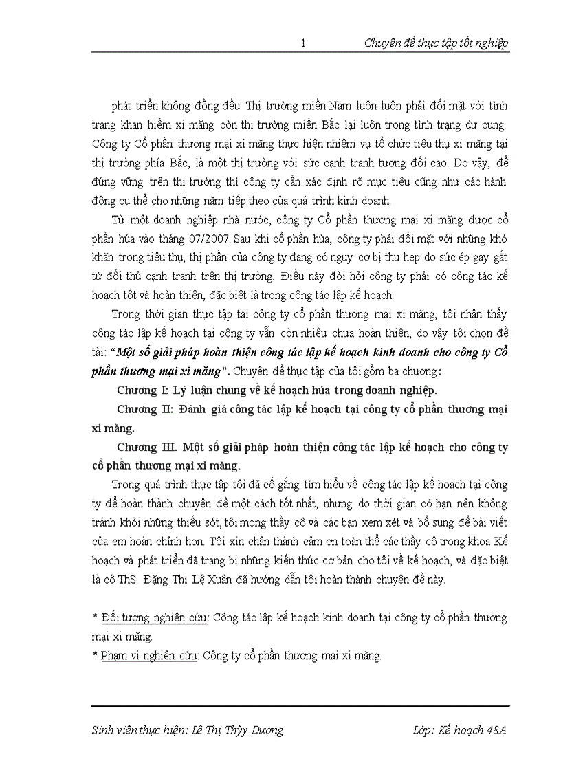 image for page Một số giải pháp hoàn thiện công tác lập kế hoạch kinh doanh cho công ty Cổ phần thương mại xi măng