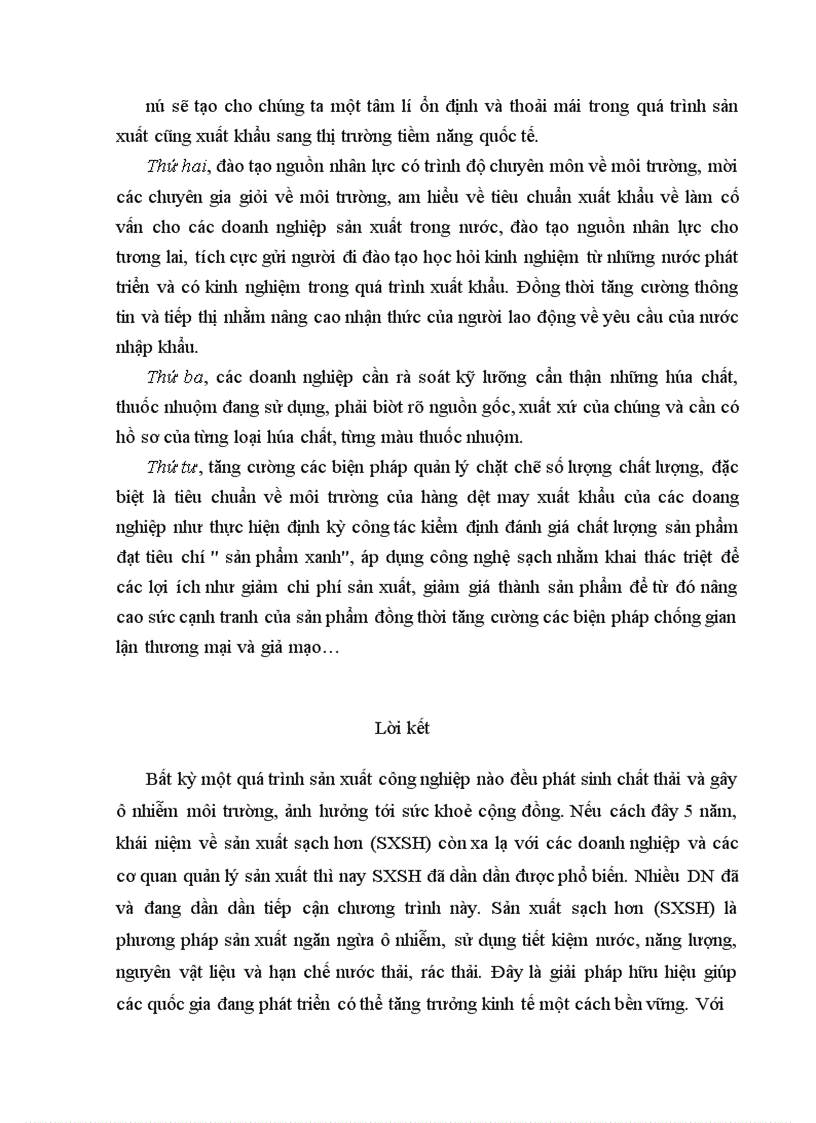 image for page Các rào cản môi trường đối với hàng dệt may xuất khẩu Việt Nam