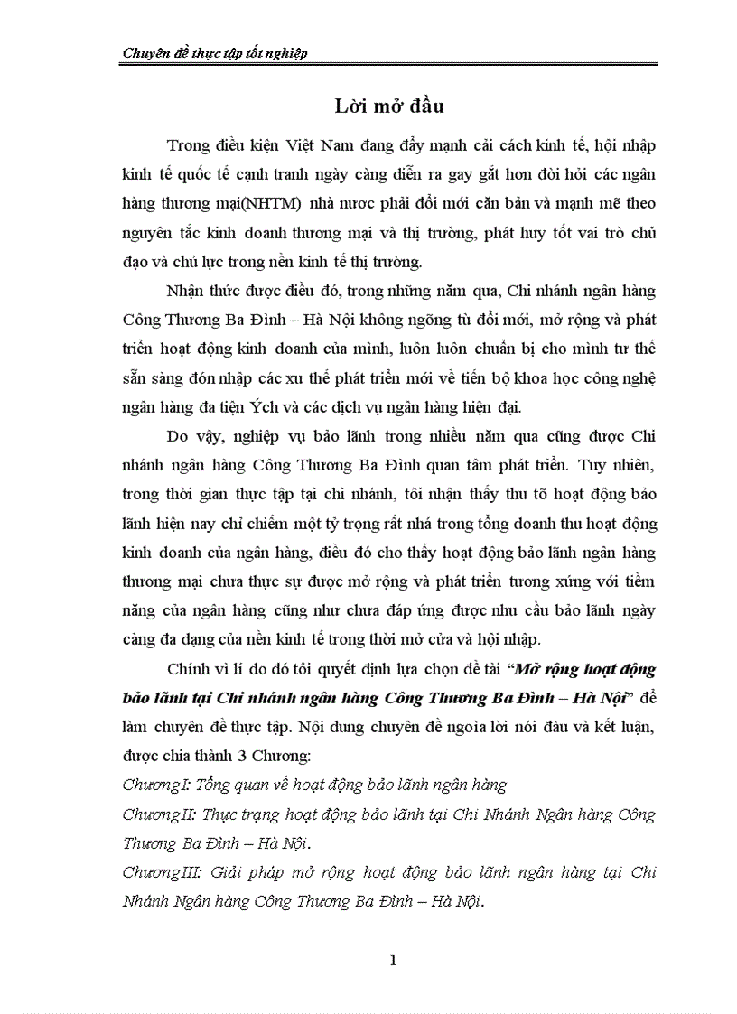 image for page Mở rộng hoạt động bảo lãnh tại Chi nhánh ngân hàng Công Thương Ba Đình Hà Nội 1
