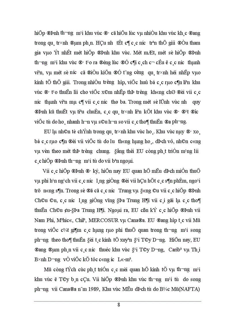 image for page Tự do hoá thương mại trong eu và khả năng thâm nhập thị trường eu của hàng hoá việt nam