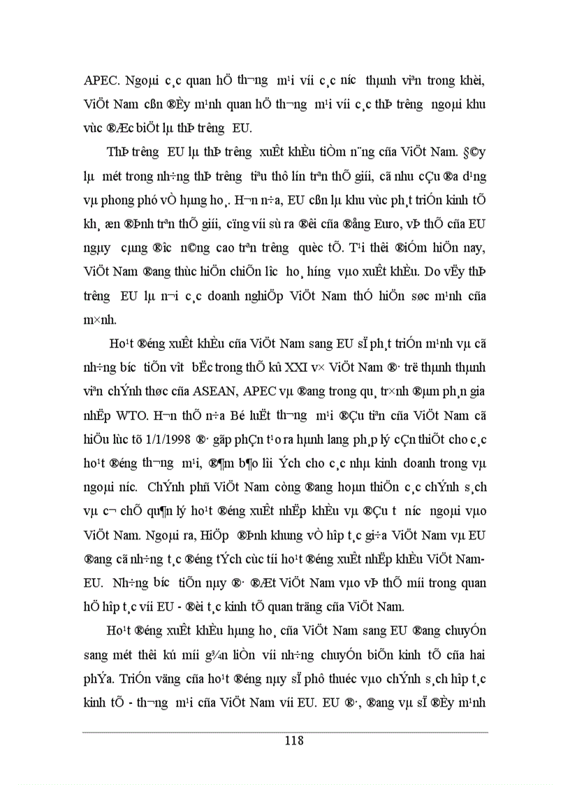 image for page Tự do hoá thương mại trong eu và khả năng thâm nhập thị trường eu của hàng hoá việt nam