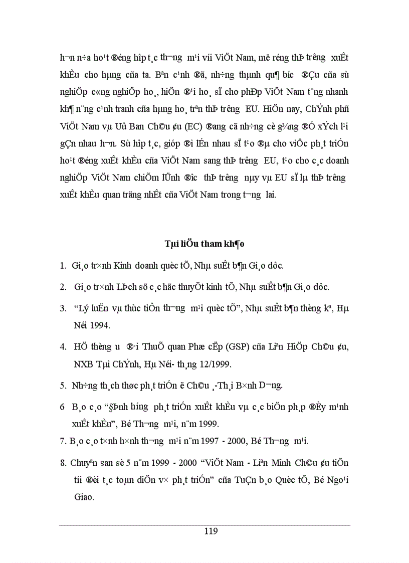 image for page Tự do hoá thương mại trong eu và khả năng thâm nhập thị trường eu của hàng hoá việt nam