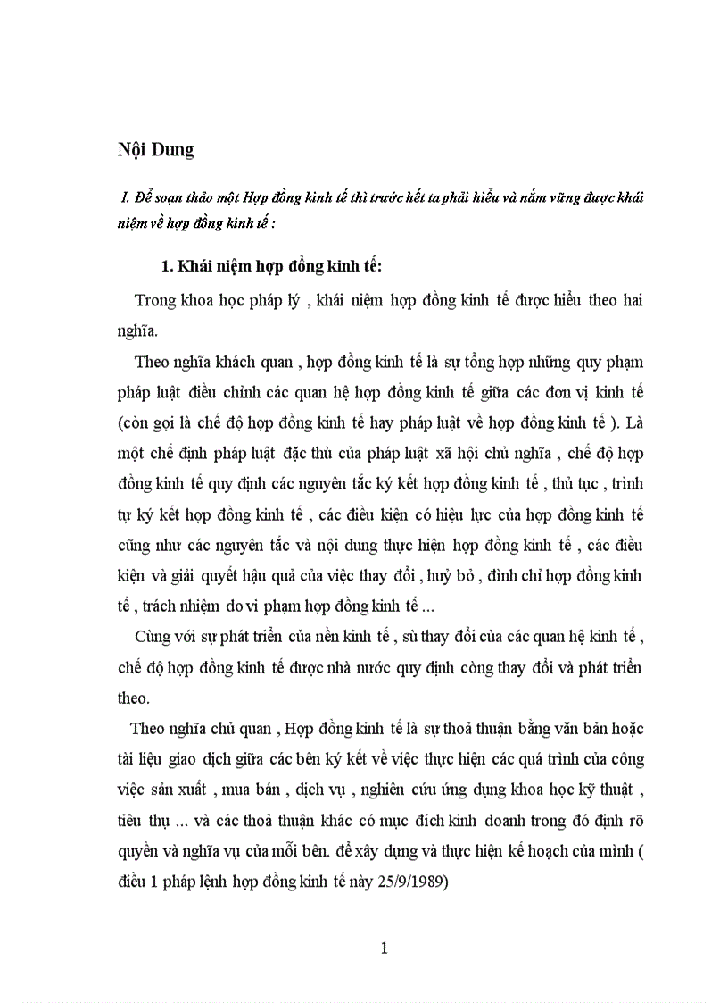 Phân tích những điều khoản chủ yếu của hợp đồng 1