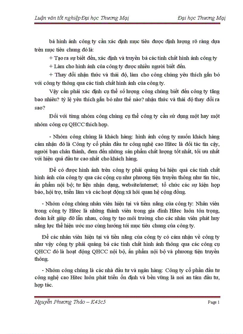 image for page Phát triển hoạt động quan hệ công chúng PR nhằm quảng bá hình ảnh của công ty cổ phần đầu tư công nghệ cao Hitec trên thị trường miền bắc