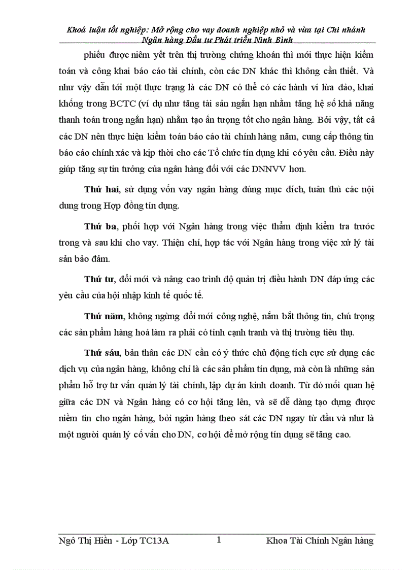 image for page Giải pháp mở rộng cho vay doanh nghiệp nhỏ và vừa tại chi nhánh NHĐT PT Ninh Bình