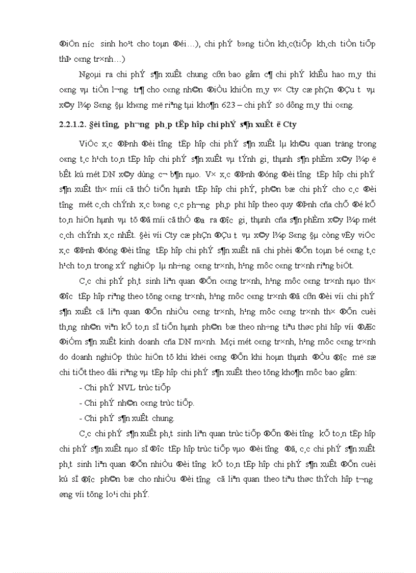 image for page Hoàn thiện công tác kế toán tập hợp chi phí sản xuất và tính giá thành sản phẩm ở công ty Cổ phần đầu tư và xây lắp Sông Đà 1