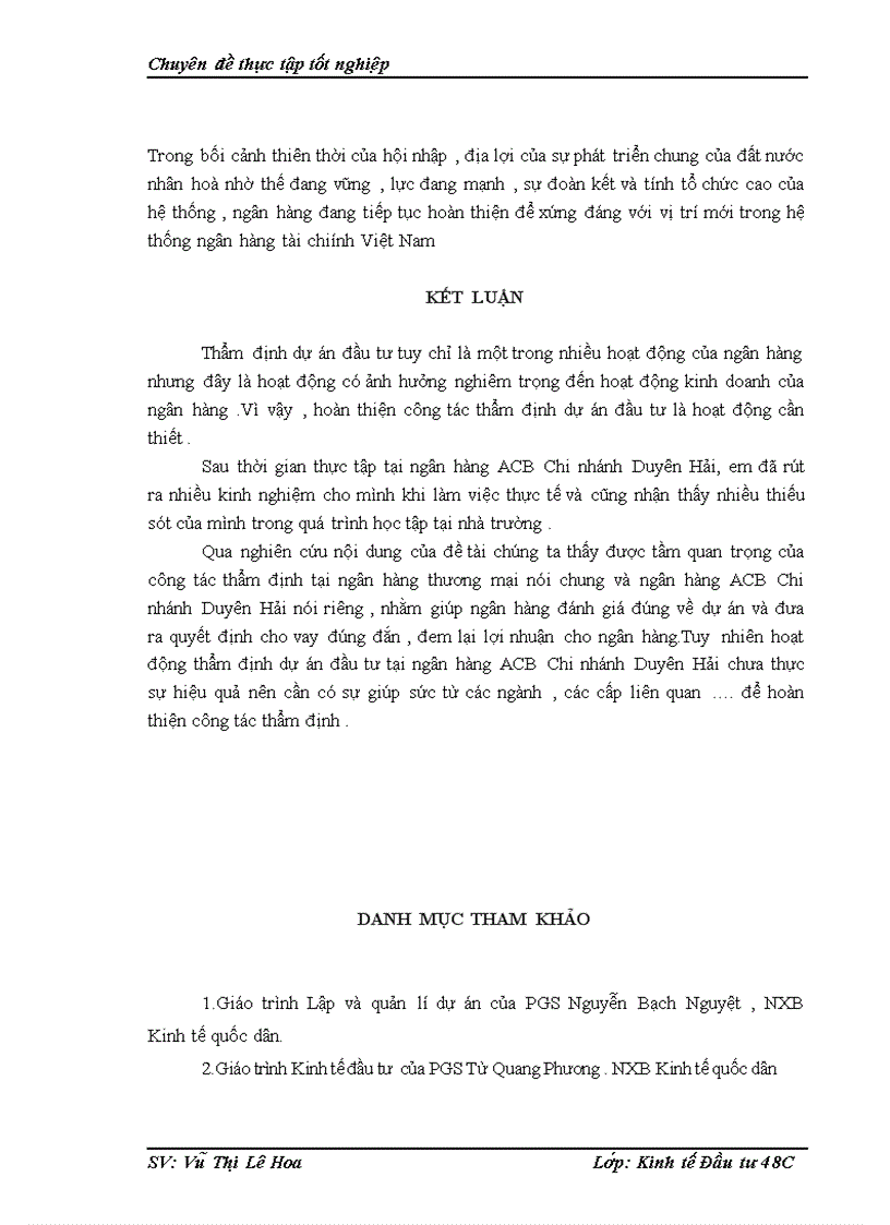 image for page Hoàn thiện công tác thẩm định dự án đầu tư mua sắm tàu biển tại ngân hàng ACB chi nhánh Duyên Hải