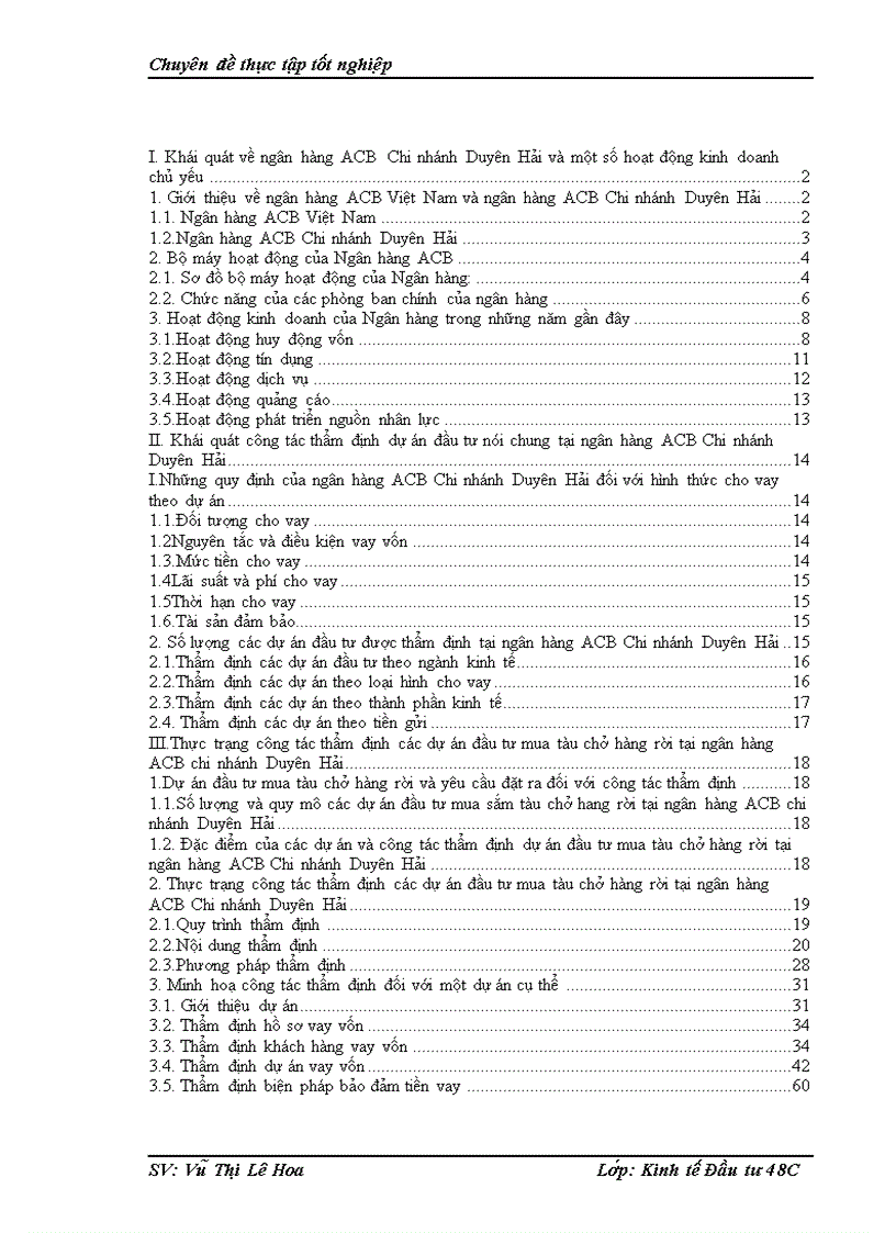 image for page Hoàn thiện công tác thẩm định dự án đầu tư mua sắm tàu biển tại ngân hàng ACB chi nhánh Duyên Hải