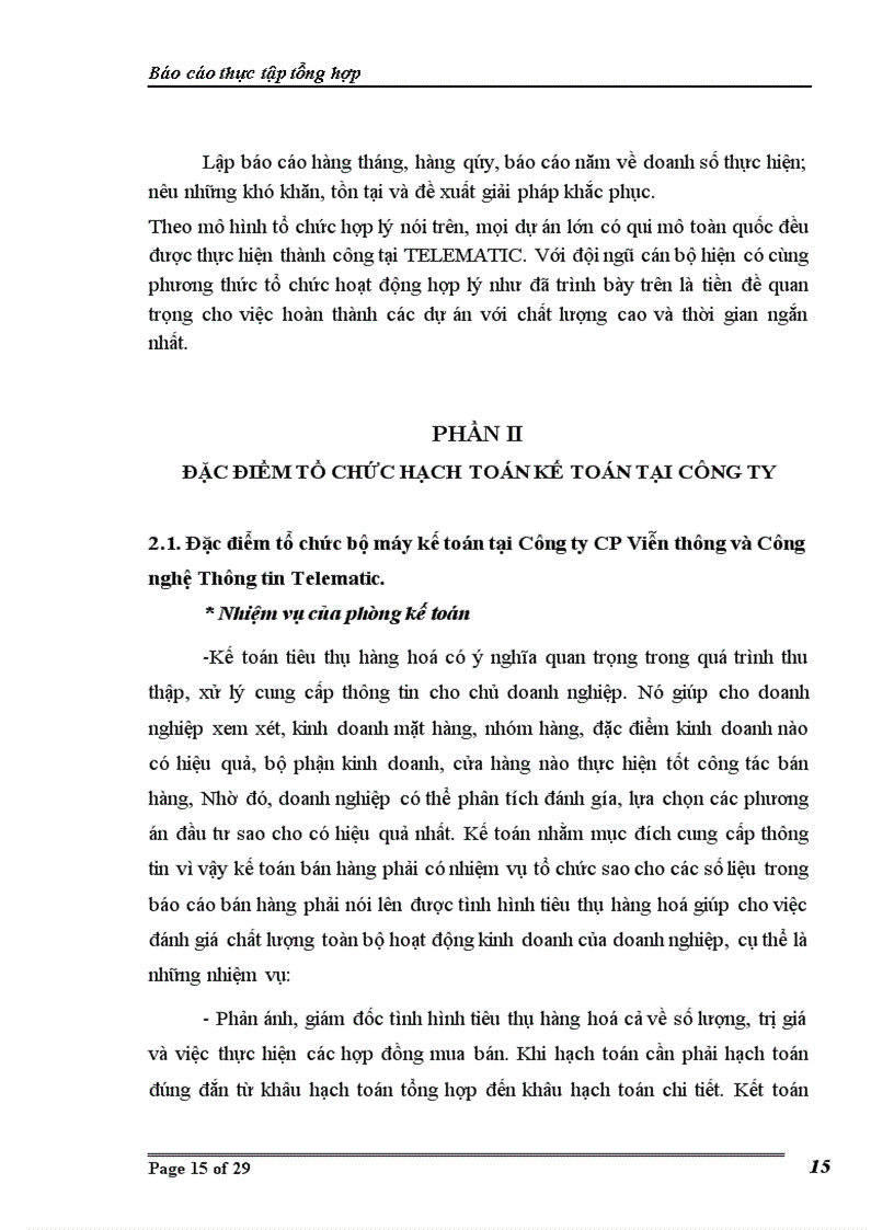 image for page Đặc điểm tổ chức hạch toán kế toán tại Công ty CP Viễn thông và CNTT Telematic