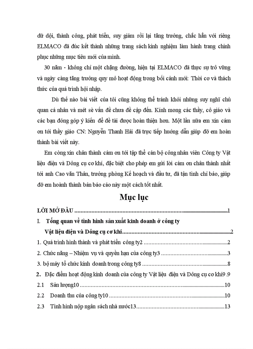 image for page Báo cáo thực tập tổng hợp tại công ty Vật liệu điện và Dụng cụ cơ khí