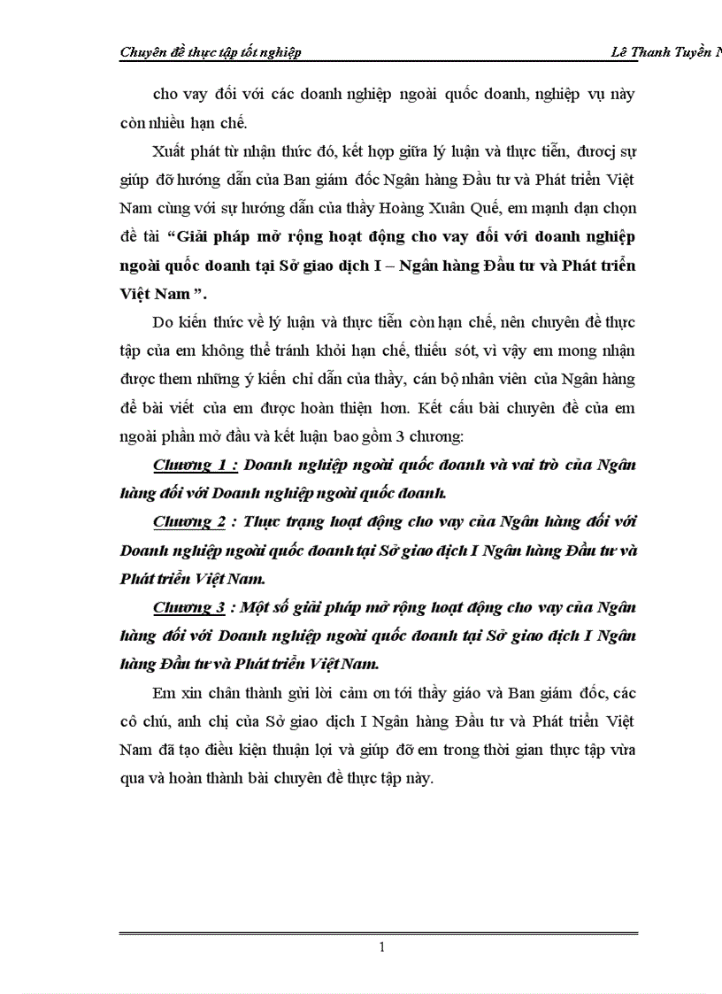 image for page Giải pháp mở rộng hoạt động cho vay đối với doanh nghiệp ngoài quốc doanh tại Sở giao dịch I Ngân hàng Đầu tư và Phát triển Việt Nam