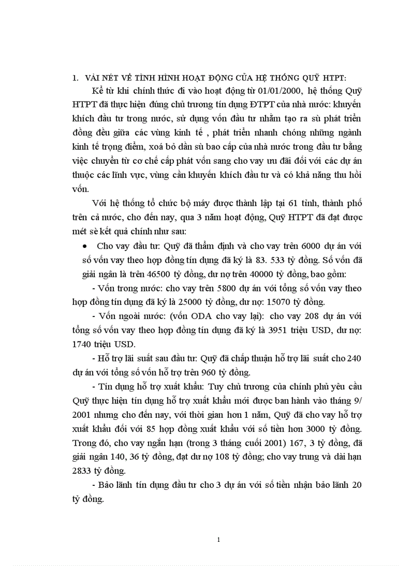 image for page Báo cáo tổng hợp về Quỹ Hỗ trợ phát triển Quỹ HTPT