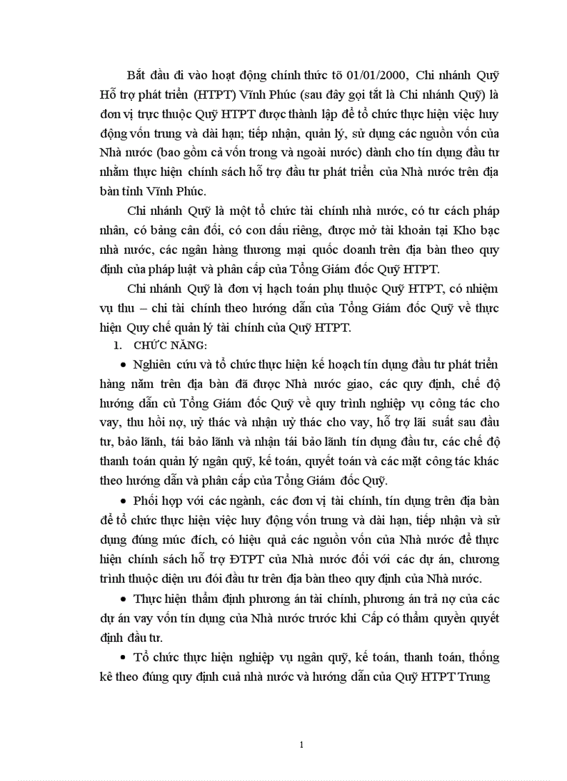 image for page Báo cáo tổng hợp về Quỹ Hỗ trợ phát triển Quỹ HTPT