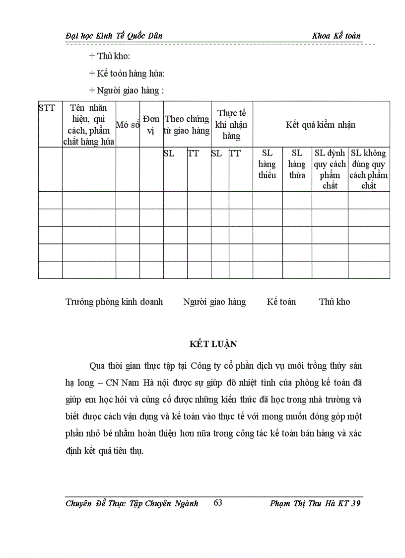 image for page Hoàn thiện kế toán Tiêu thụ sản phẩm và xác định kết quả tiêu thụ sản phẩm tại Công ty cổ phần dịch vụ nuôi trồng thủy sản Hạ Long Chi nhánh Nam Hà Nội 1