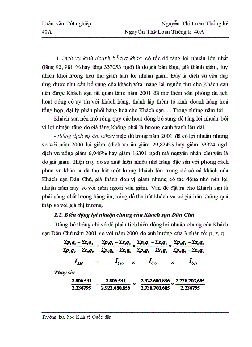 image for page Nghiên cứu thống kê hoạt động tài chính của Khách sạn Dân chủ 1