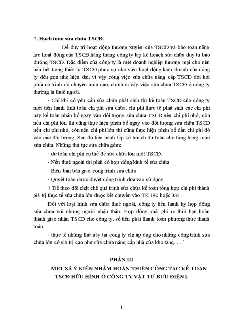 image for page kế toán tài sản cố định tại Công ty Vật tư Bưu Điện I