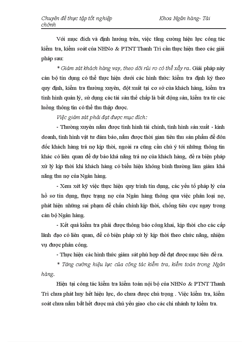 image for page Nâng cao chất lượng cho vay hộ sản xuất ở NHNo PTNT Thanh Trì Hà Nội 1