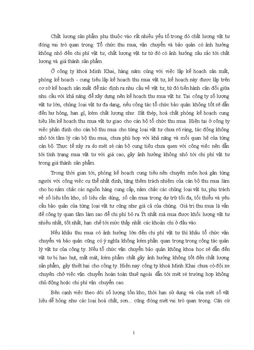 image for page Một số vấn đề về hoạt động đảm bảo vật tư cho sản xuất của công ty khoá Minh Khai 1