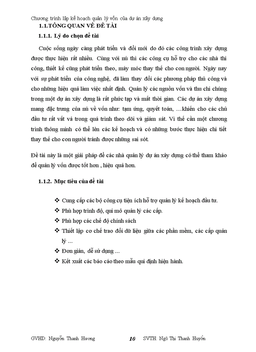 image for page Chương trình lập kế hoạch quản lý vốn của dự án xây dựng