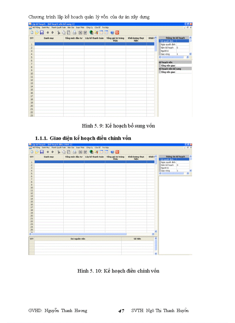 image for page Chương trình lập kế hoạch quản lý vốn của dự án xây dựng