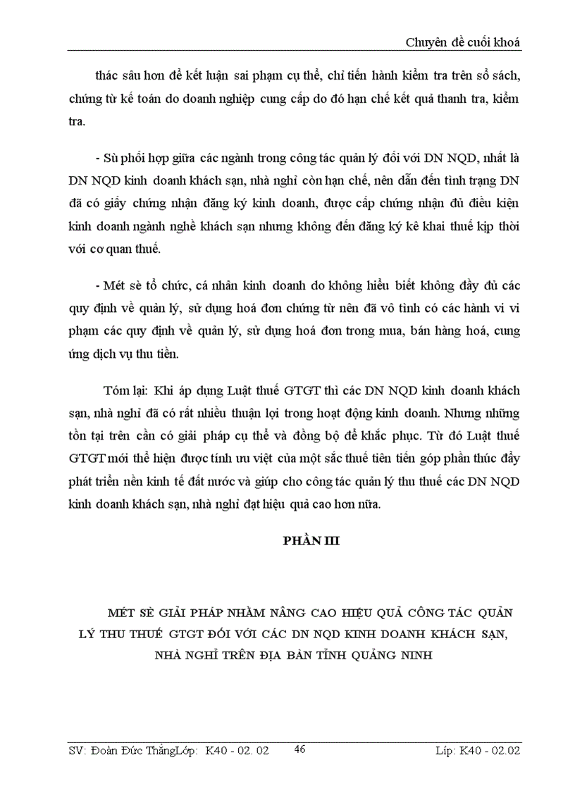 image for page Công tác quản lý thuế GTGT đối với DN NQD hoạt động trong lĩnh vực khách sạn nhà nghỉ trên địa bàn tỉnh Quảng Ninh