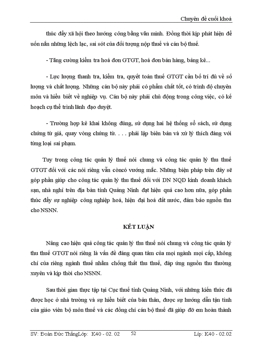 image for page Công tác quản lý thuế GTGT đối với DN NQD hoạt động trong lĩnh vực khách sạn nhà nghỉ trên địa bàn tỉnh Quảng Ninh