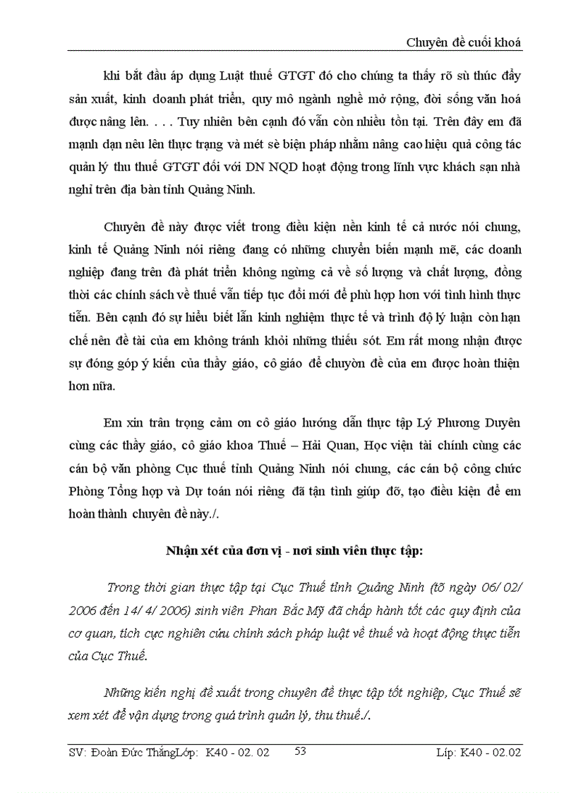 image for page Công tác quản lý thuế GTGT đối với DN NQD hoạt động trong lĩnh vực khách sạn nhà nghỉ trên địa bàn tỉnh Quảng Ninh