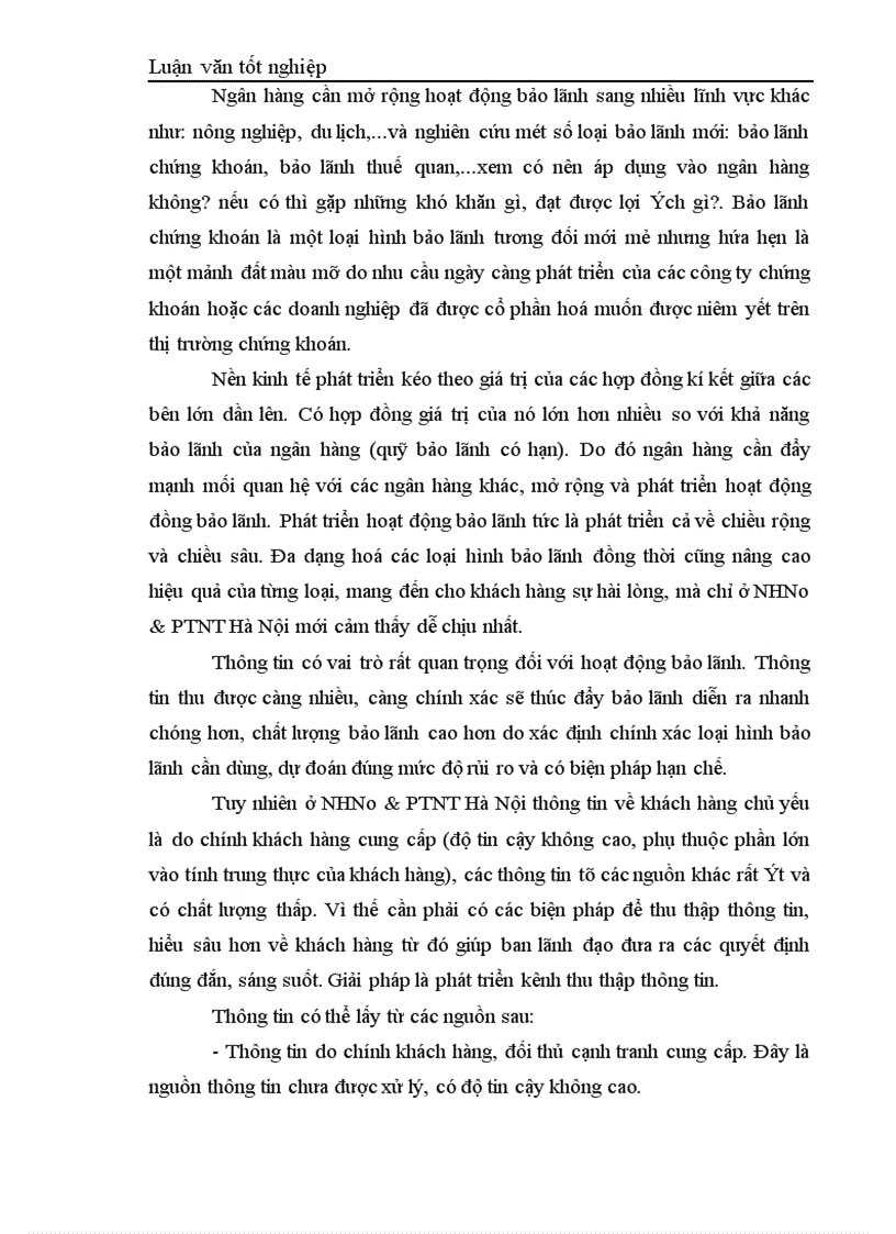 image for page Giải pháp phát triển hoạt động bảo lãnh tại ngân hàng nông nghiệp và phát triển nông thôn Hà Nội 1