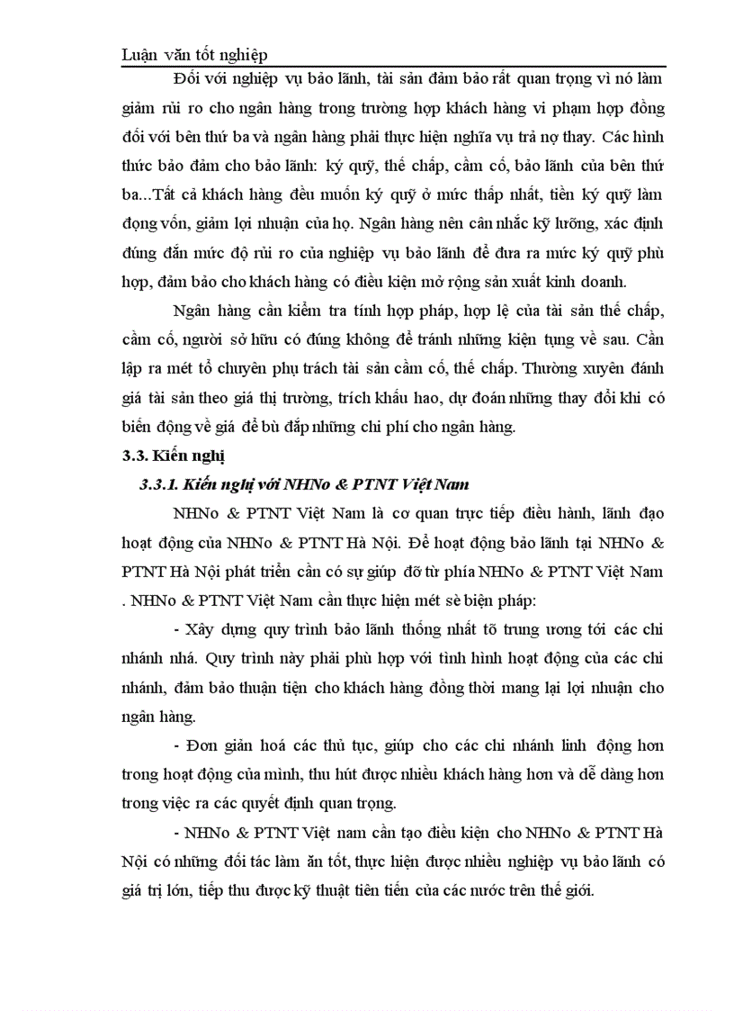 image for page Giải pháp phát triển hoạt động bảo lãnh tại ngân hàng nông nghiệp và phát triển nông thôn Hà Nội 1