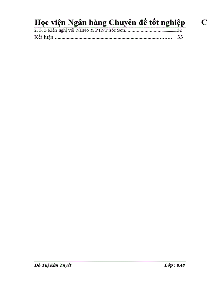 image for page Giải pháp nâng cao hiệu quả cho vay các doanh nghiệp nhỏ và vừa tại Ngân hàng Nông nghiệp và Phât triển Nông thôn Sóc Sơn 1