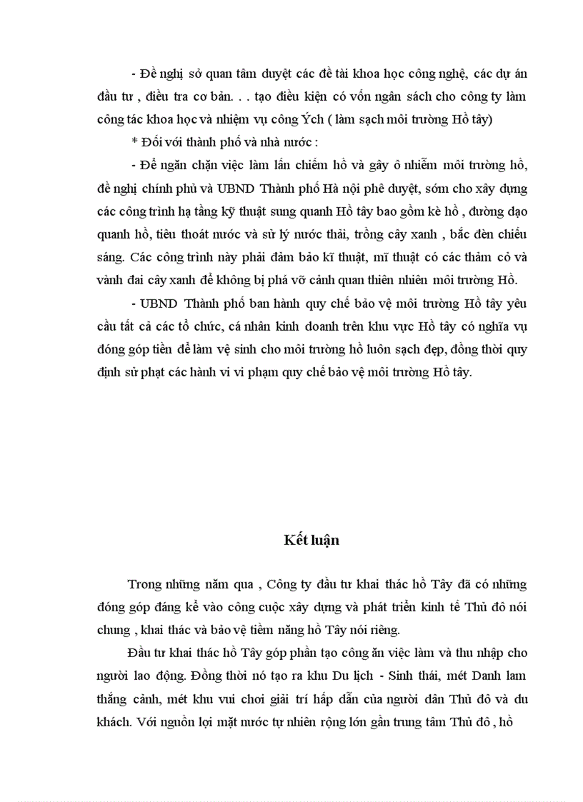 image for page Một số giải pháp chủ yếu nâng cao hiệu quả đầu tư khai thác mặt nước hồ Tây 1