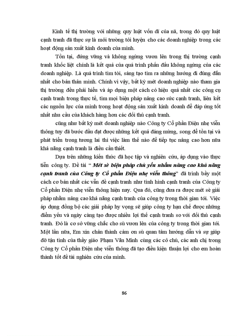 image for page Một số biện pháp nhằm nâng cao khả năng cạnh tranh của công ty cổ phần Điện nhẹ viễn thông 1