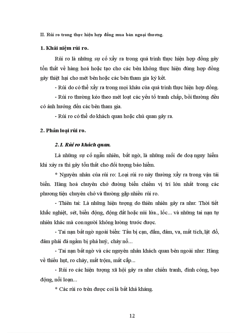 image for page Rủi ro trong thực hiện hợp đồng mua bán ngoại thương