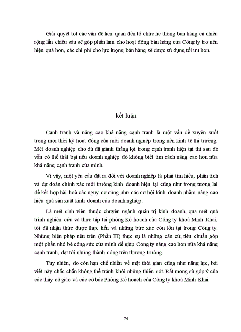 image for page Một số giải pháp để nâng cao khả năng cạnh tranh trong tiêu thụ sản phẩm của công ty khoá Minh Khai
