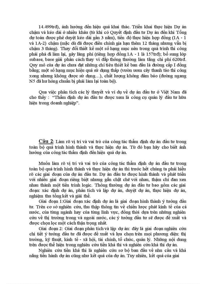 image for page Phân tích luận điểm Thẩm định dự án đầu tư được xem là công cụ quản lý đầu tư hữu hiệu trong doanh nghiệp Liên hệ thực tiễn Việt Nam
