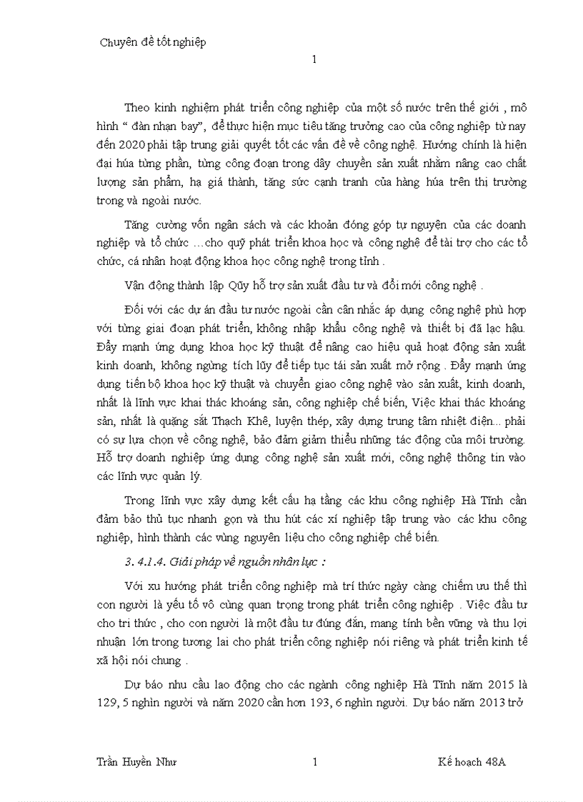 image for page Phương hướng phát triển công nghiệp Hà Tĩnh đến năm 2020