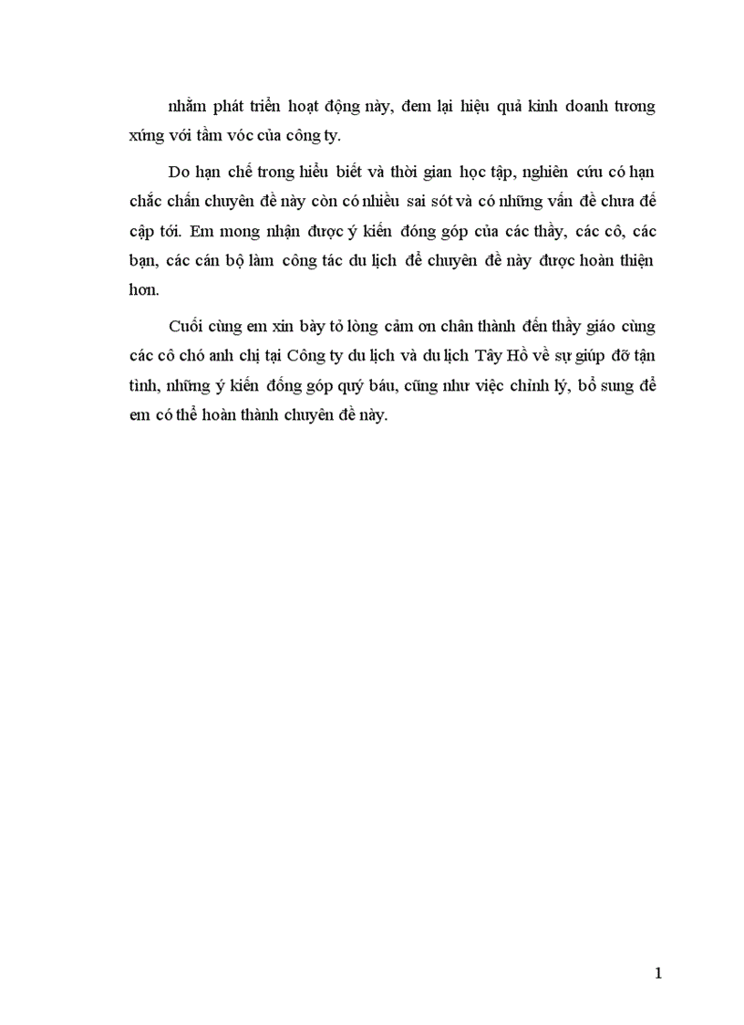 image for page Một số giải pháp nhằm mở rộng thị trường kinh doanh của công ty du lịch và dịch vụ Tây Hồ