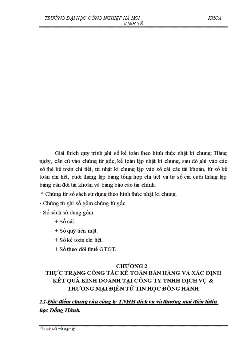 image for page Hoàn thiện công tác kế toán bán hàng và xác định kết quả kinh doanh tại công ty TNHH dịch vụ và thương mại điện tử tin học Đồng Hành 1