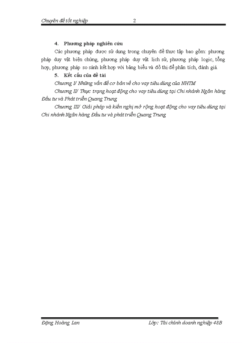 image for page Mở rộng cho vay tiêu dùng tại Ngân hàng Đầu tư và Phát triển Việt Nam Chi nhánh Quang Trung