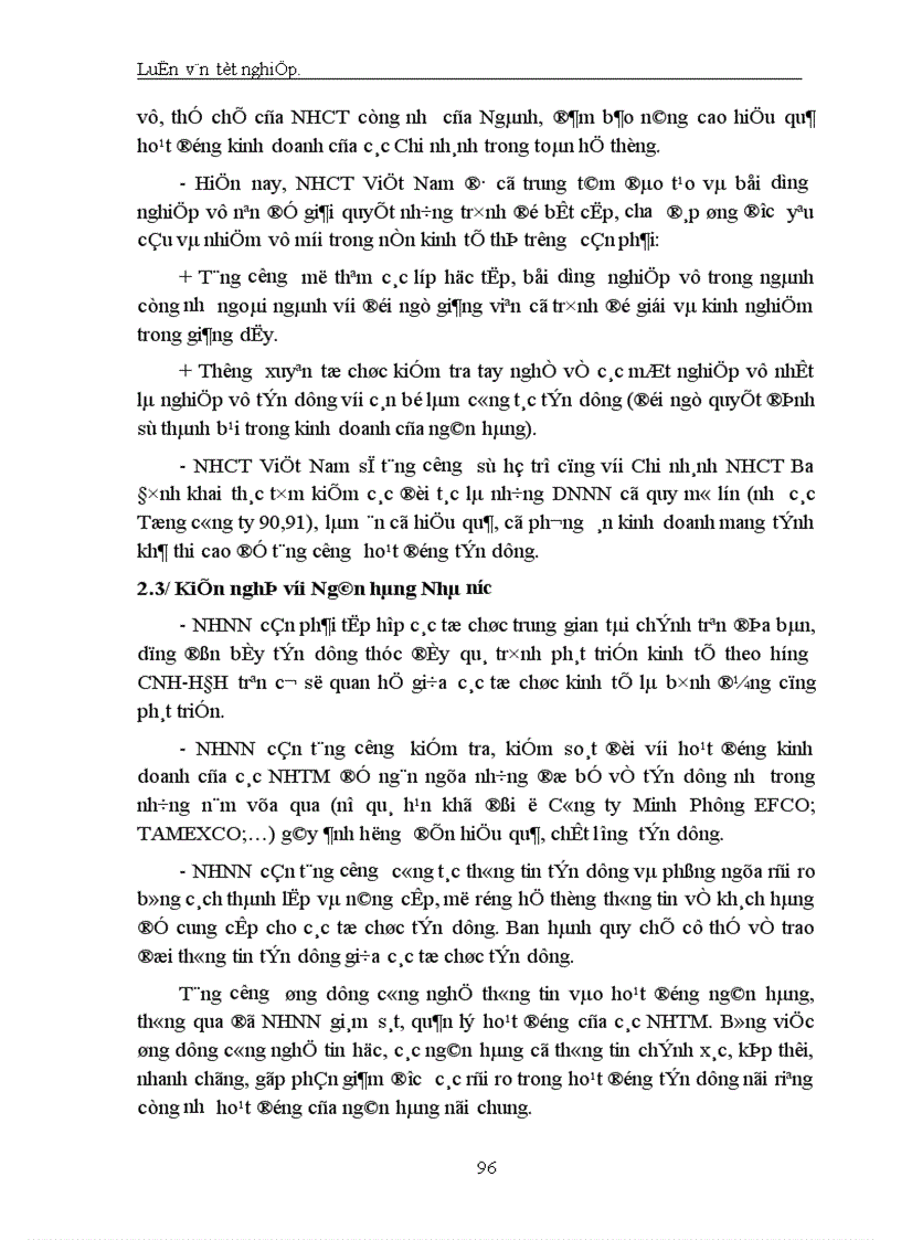image for page Giải pháp nâng cao chất lượng tín dụng khi cho vay Doanh nghiệp Nhà nước t9ại Chi nhánh Ngân hàng Công thương Khu vực Ba Đình 1